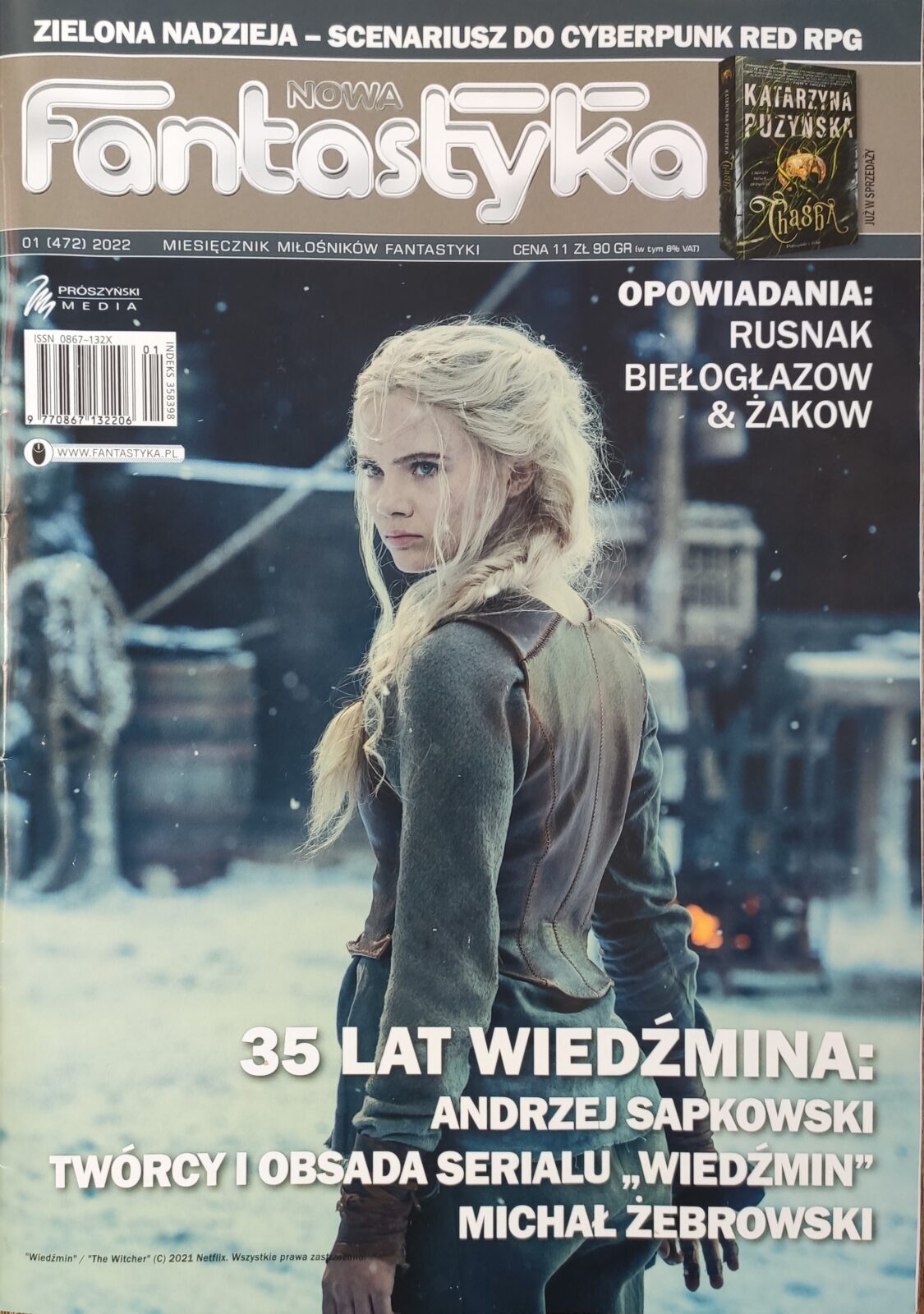 Okładka magazynu Nowa Fantastyka 01/2022